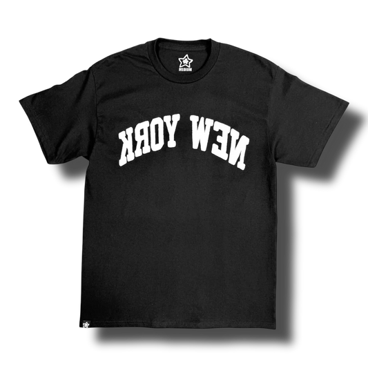 Star Team Backwards New York Tee - Black