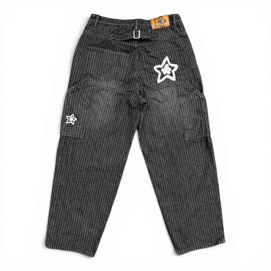 Star Team Baggy Carpenter Star Jeans - Pinstripe