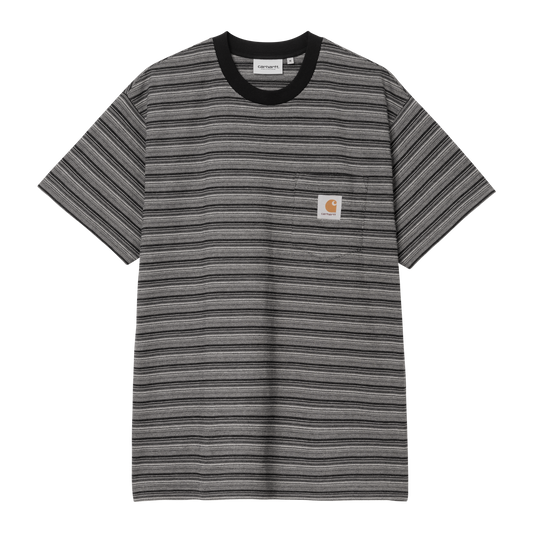 Carhartt WIP Gellar Stripe Pocket Tee - Black