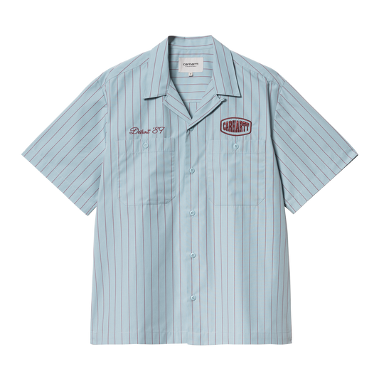 Carhartt WIP Hendry Shirt - Frosted Blue/Mulberry