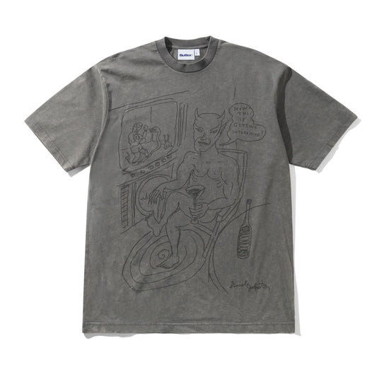 Butter Goods x Daniel Johnston Satan Tee - Black Acid Wash