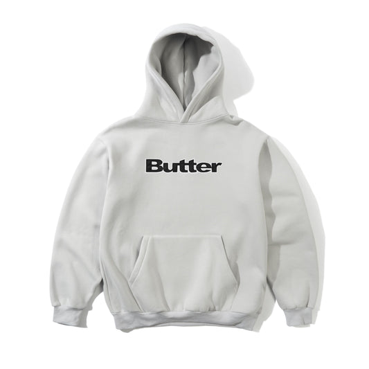 Butter Goods Satin Logo Applique Hoodie - Cement
