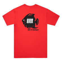 Load image into Gallery viewer, Sci-Fi Fantasy Fish Pocket Tee - Red