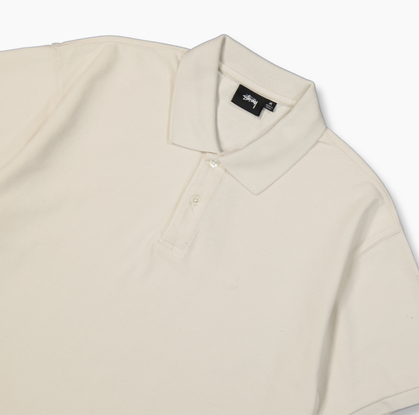 Stussy Classic Pique Polo - Off White