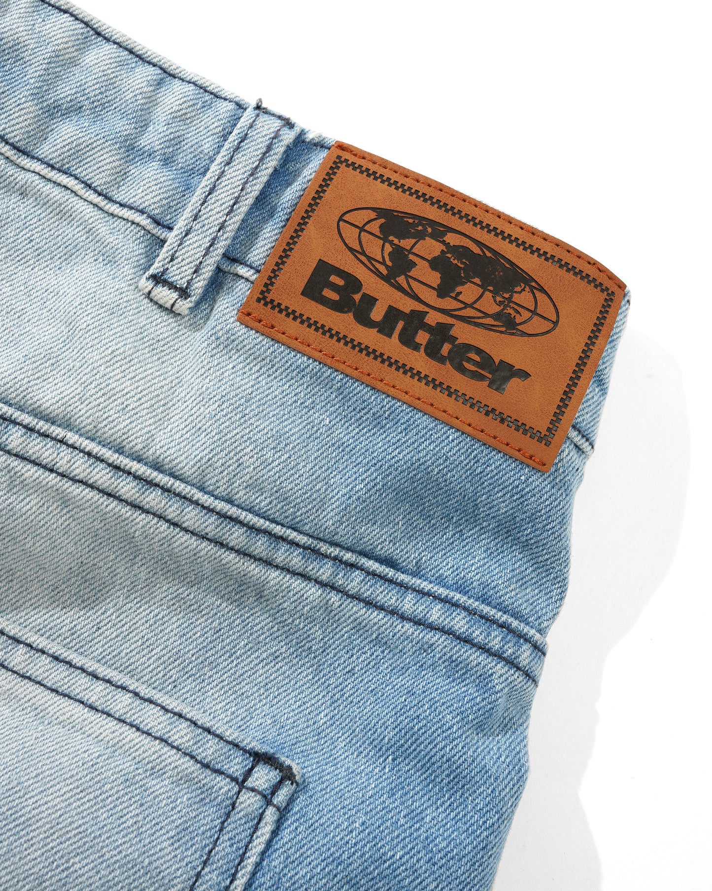 Butter Goods Scribble Denim Shorts - Faded Light Blue