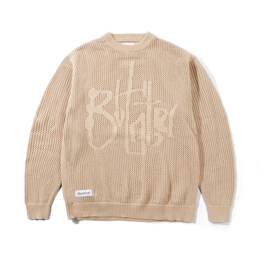 Butter Goods Scribble Knit Sweater - Cream