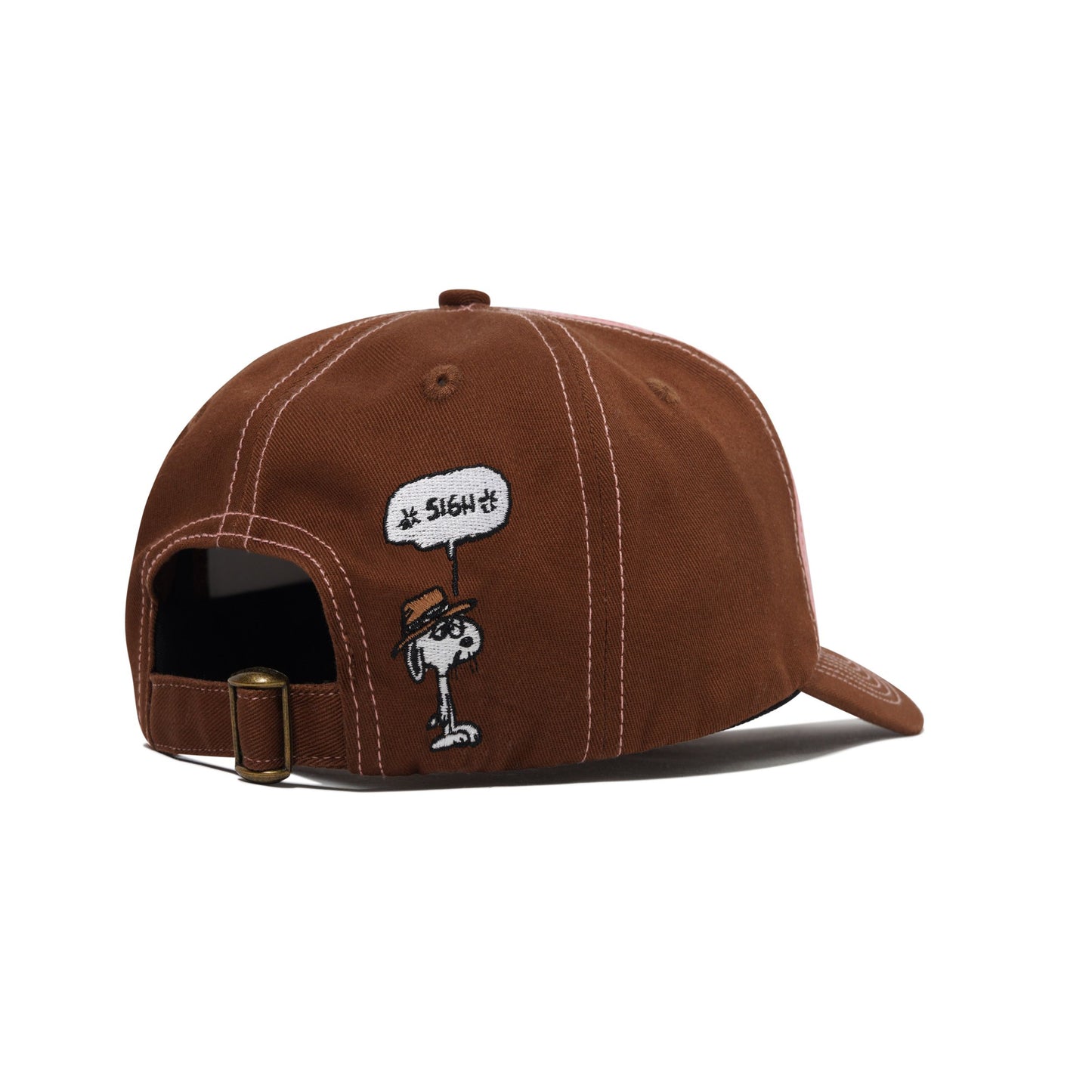 Butter Goods x Peanuts Spike 5 Panel Cap - Brown/Light Pink