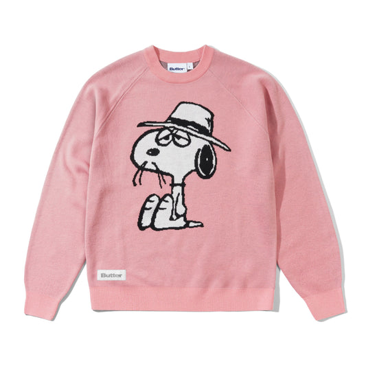 Butter Goods x Peanuts Spike Knit Sweater - Light Pink