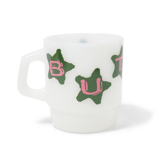Butter Goods Stars Milk Glass - White