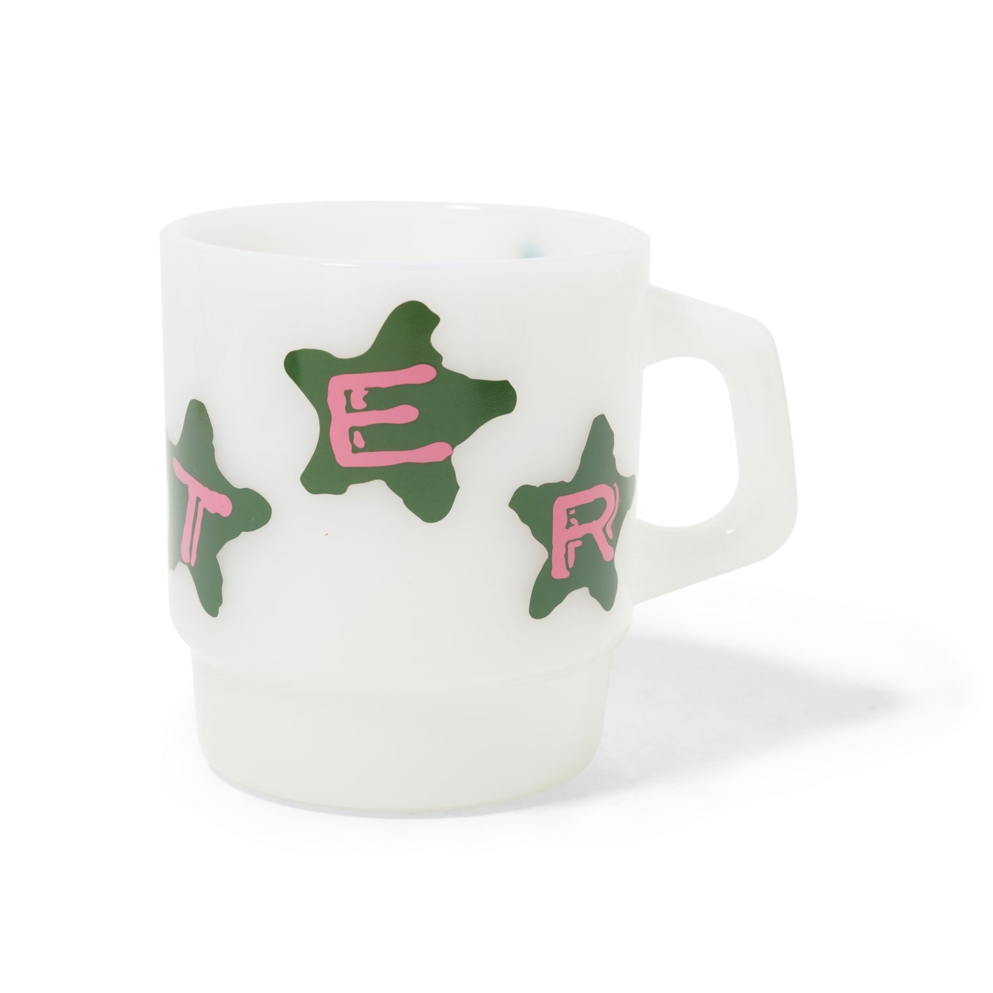 Butter Goods Stars Milk Glass - White