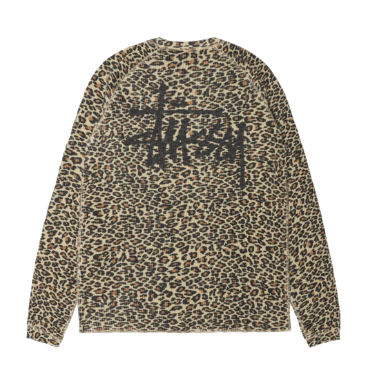 Stussy Raglan Thermal Longsleeve - Leopard