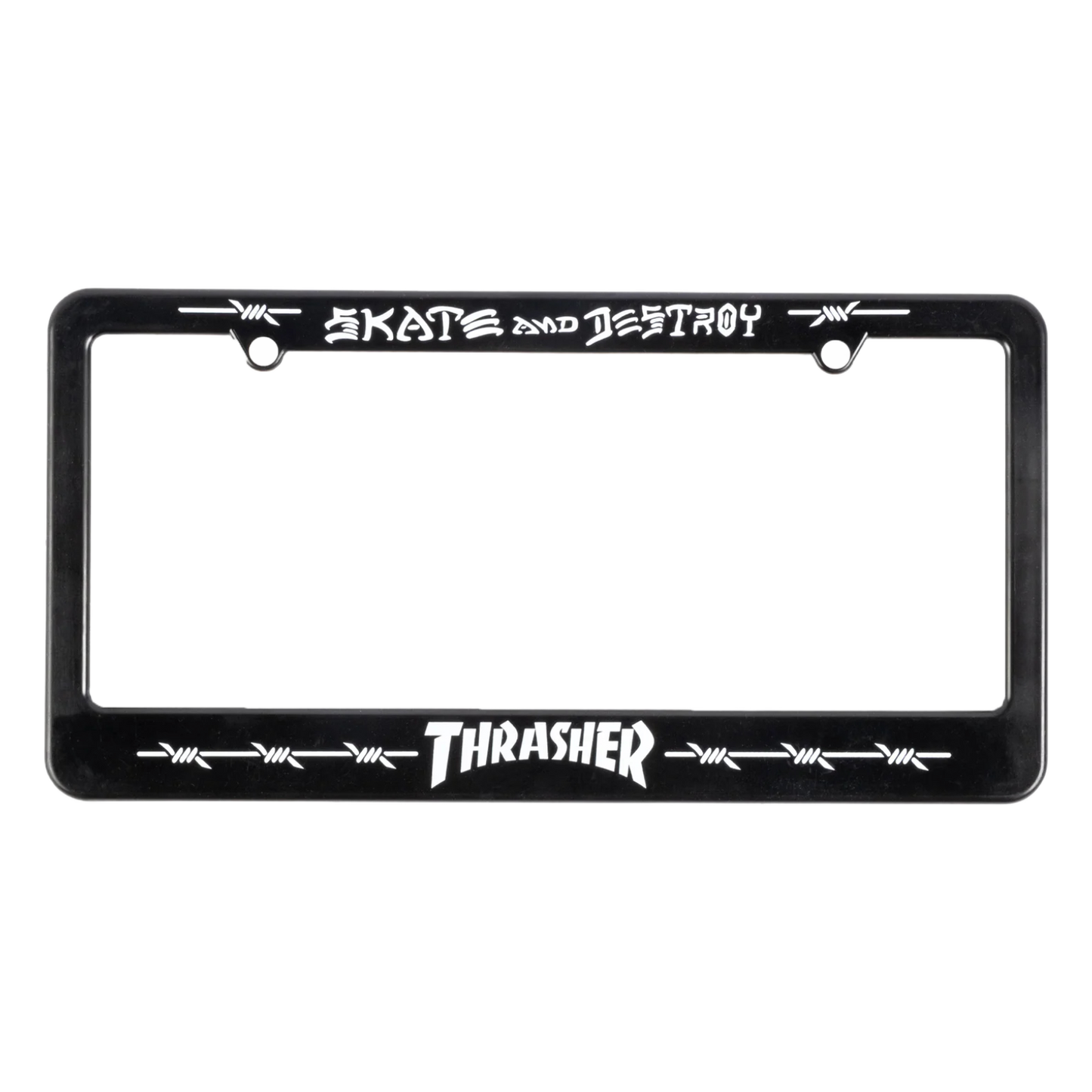 Thrasher Barbed Wire License Plate Frame