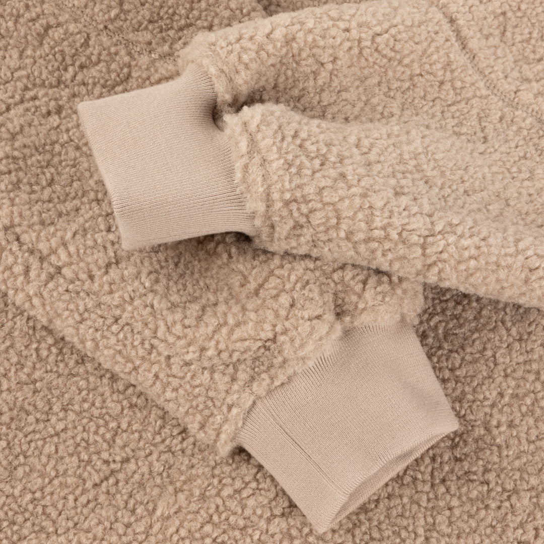 Dime Polar Fleece Sherpa Zip Jacket - Latte