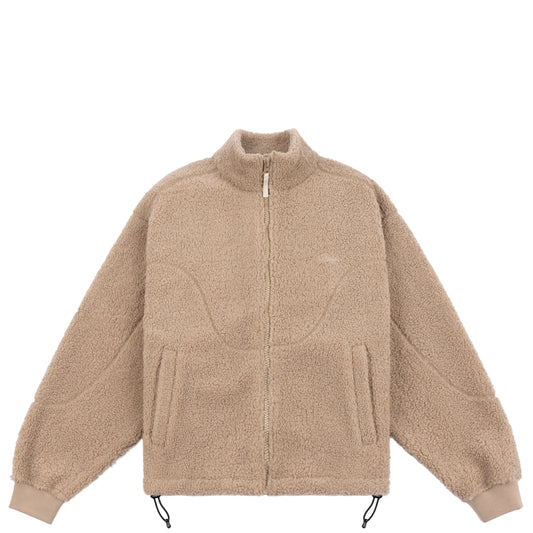 Dime Polar Fleece Sherpa Zip Jacket - Latte