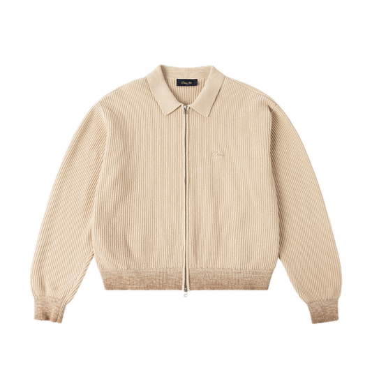 Dime Double Zip Knit - Tan