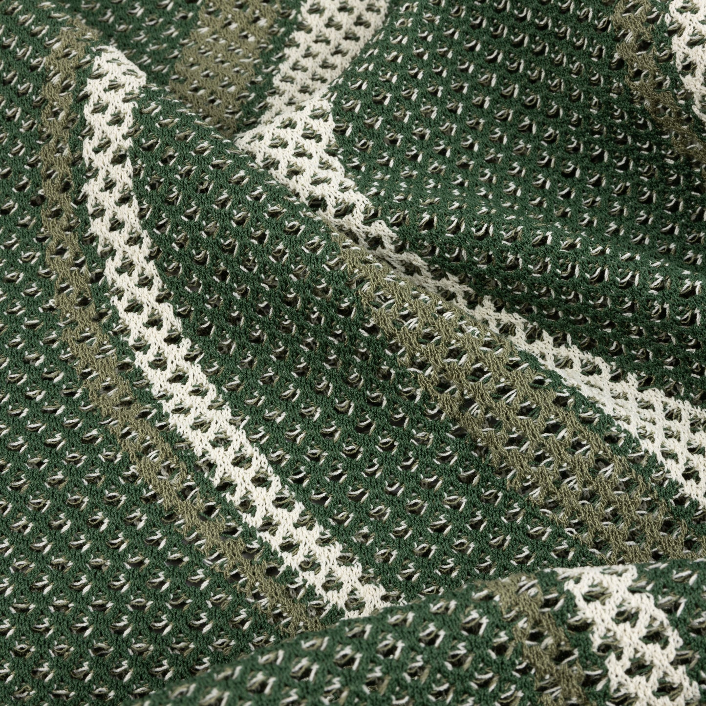 Dime Soleil Knit Button Up Shirt - Green