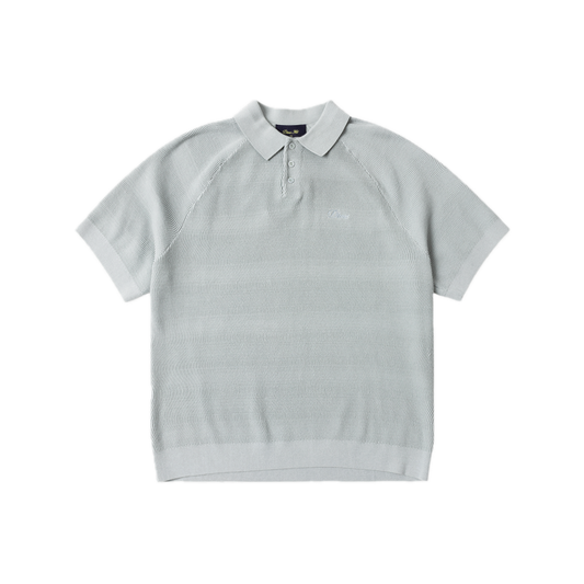 Dime Cable Knit Polo - Seafoam