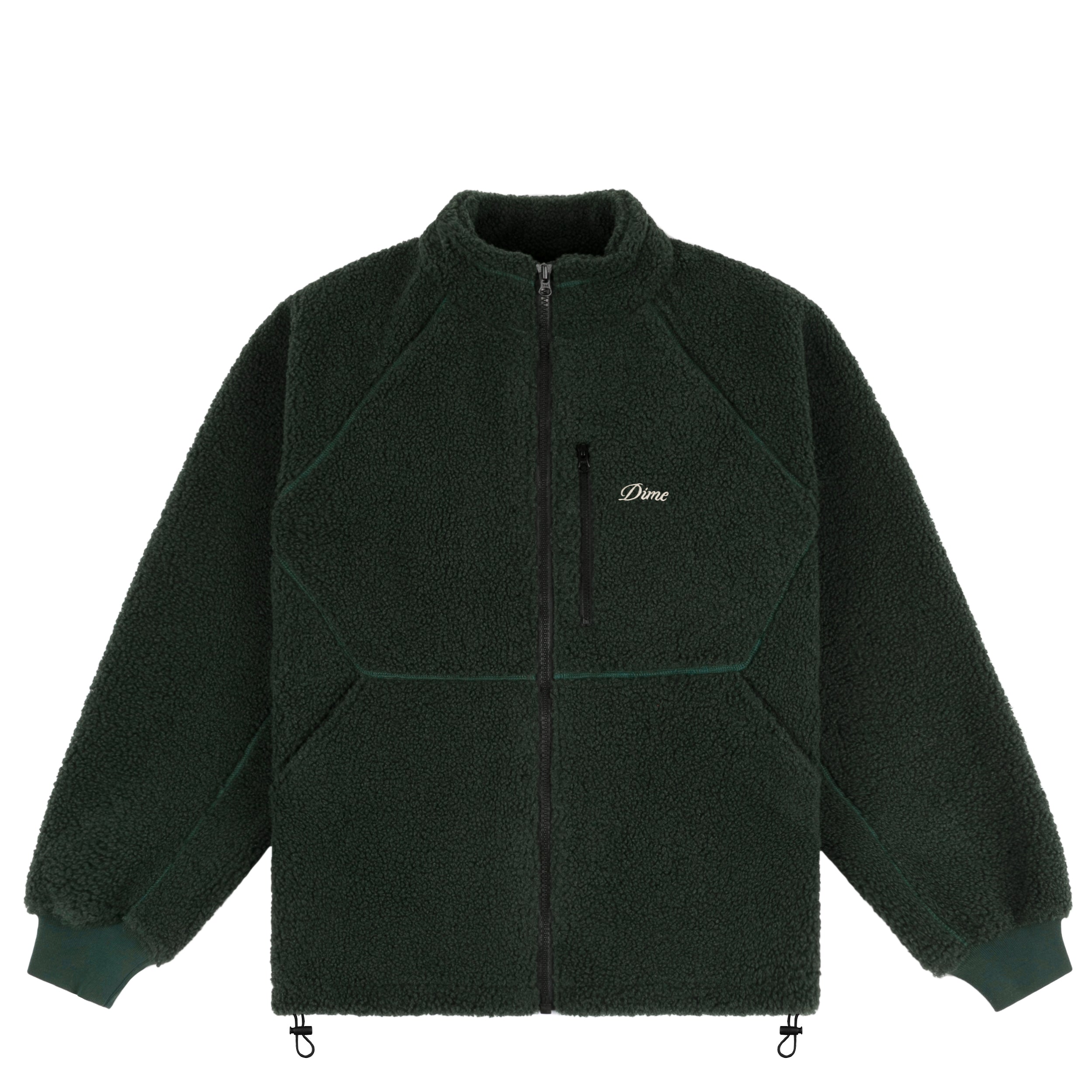 Dime Polar Fleece Sherpa Zip - Forest – Ninetimes Skateshop
