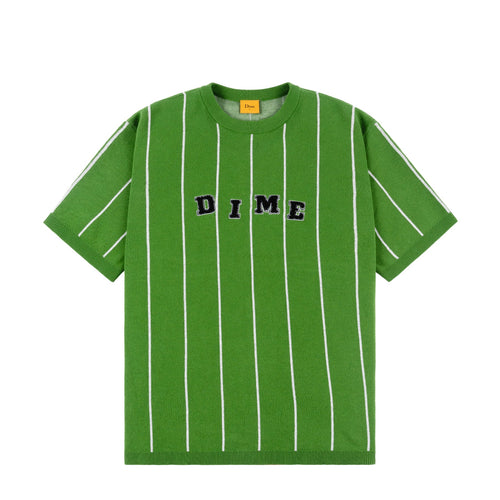 Dime Striped Short Sleeve Knit  - Green