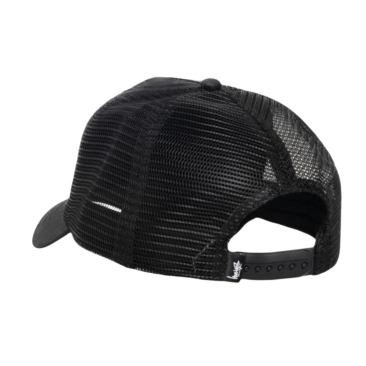 Stussy Cursive Stitch Trucker Cap - Black