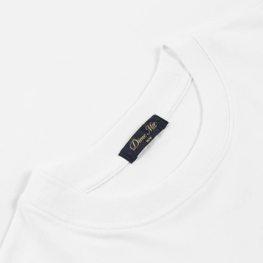 Dime Cursive Small Logo Tee - White