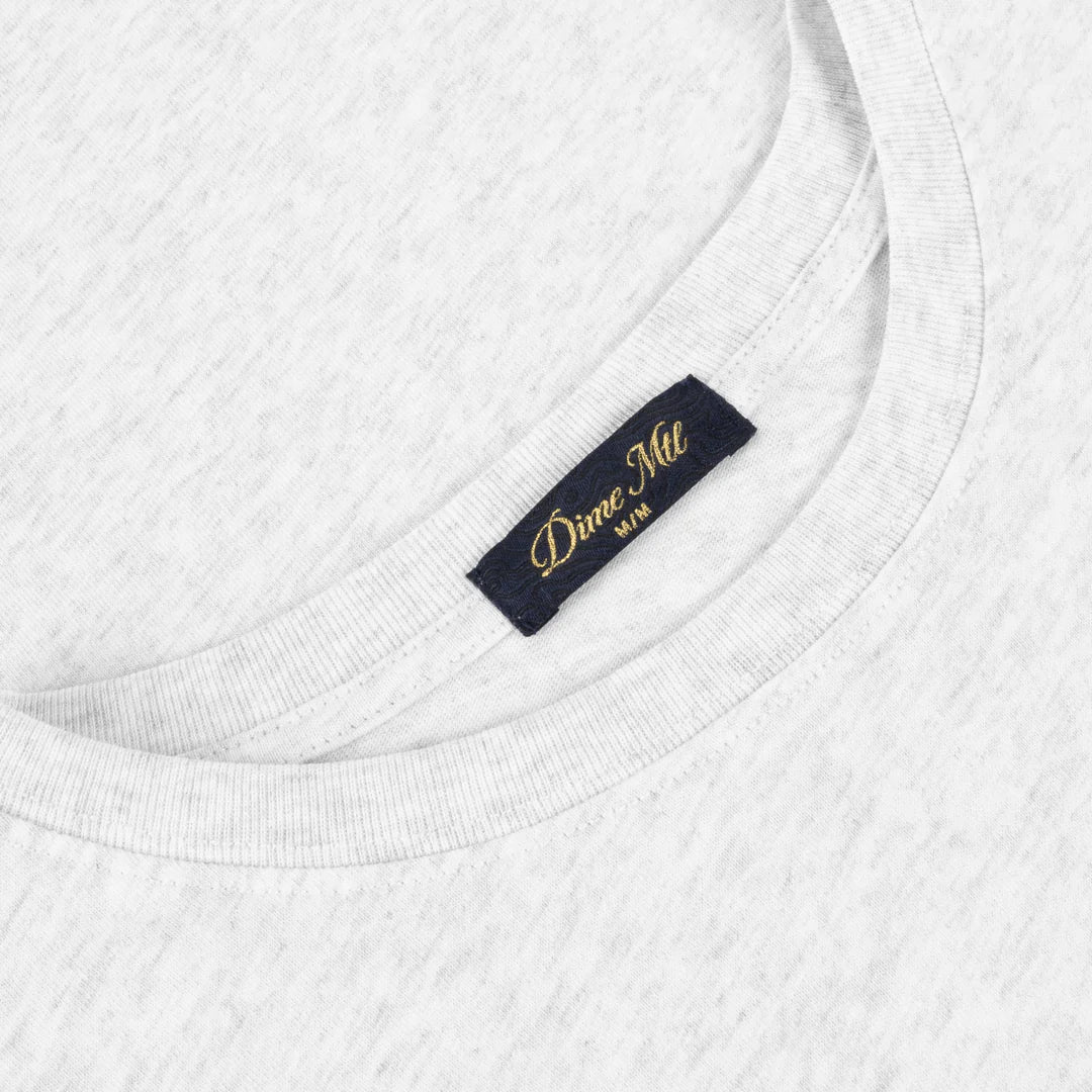 Dime Cursive Small Logo Tee - Ash