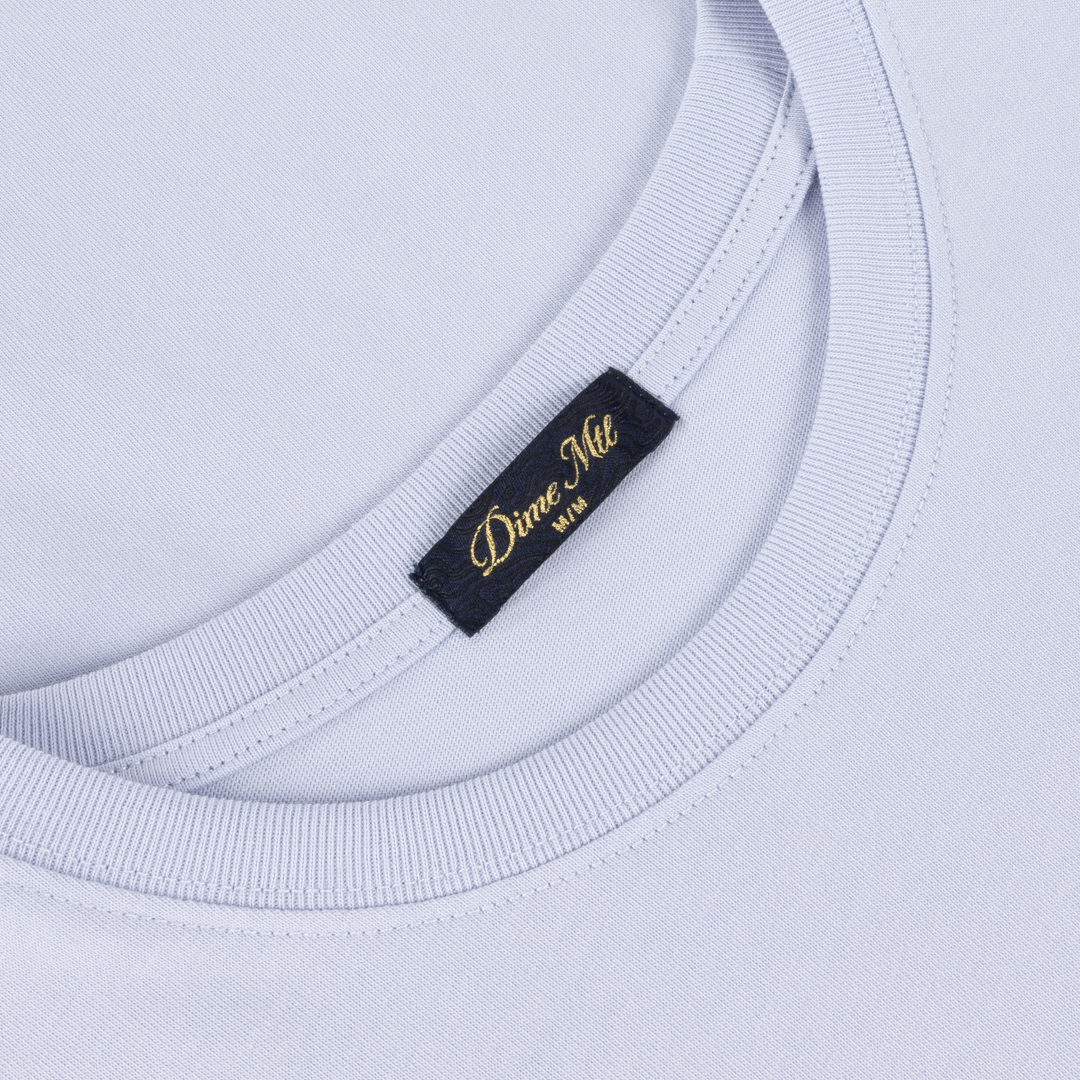 Dime Cursive Small Logo Tee - Gray Lavender