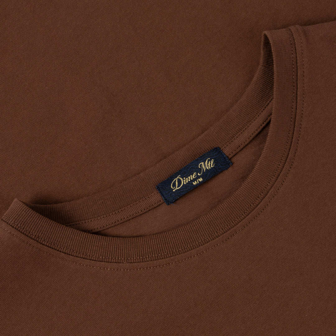 Dime Crashed Tee - Dark Brown