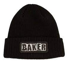 Baker Logo Patch Beanie - Black