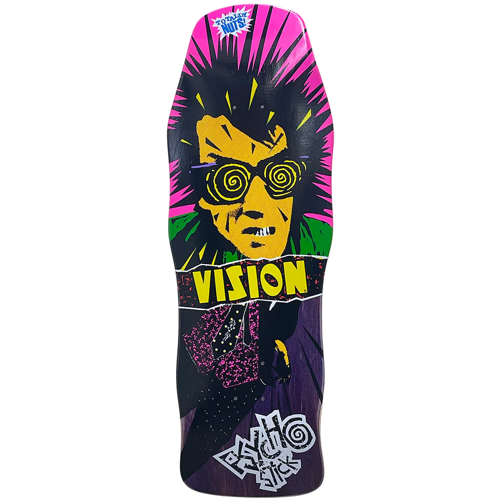 Vision Psycho Stick Modern concave Deck - 10"x29.75" Purple Stain