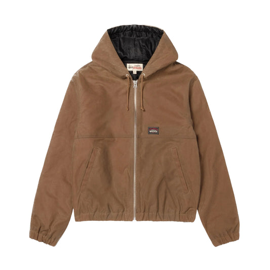 Stussy Waxed Cotton Work Jacket - Khaki