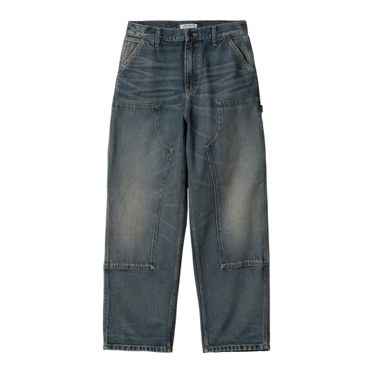 Carhartt WIP Women’s Brandon Double Knee Pant - Blue Dark Used Wash