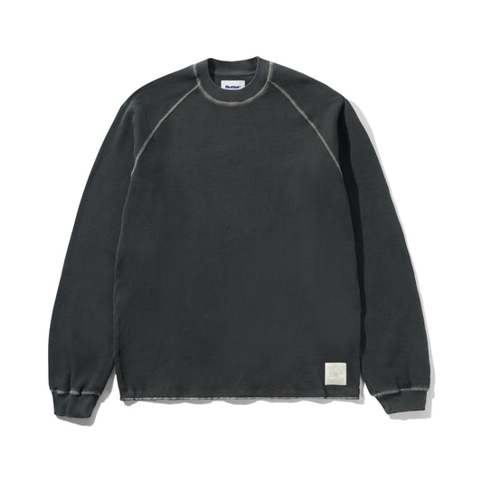 Butter Goods Waffle Longsleeve Top - Washed Black