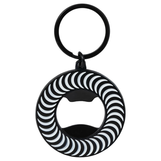 Spitfire Classic Swirl Bottle Opener Keychain - Black/White