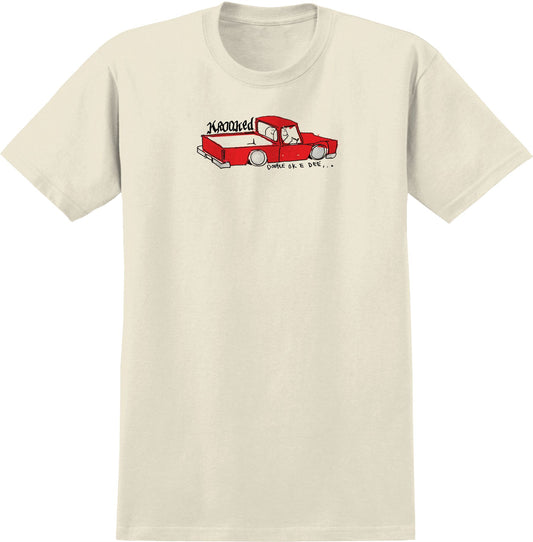 Krooked Double Ok Tee - Cream/Multicolor Print