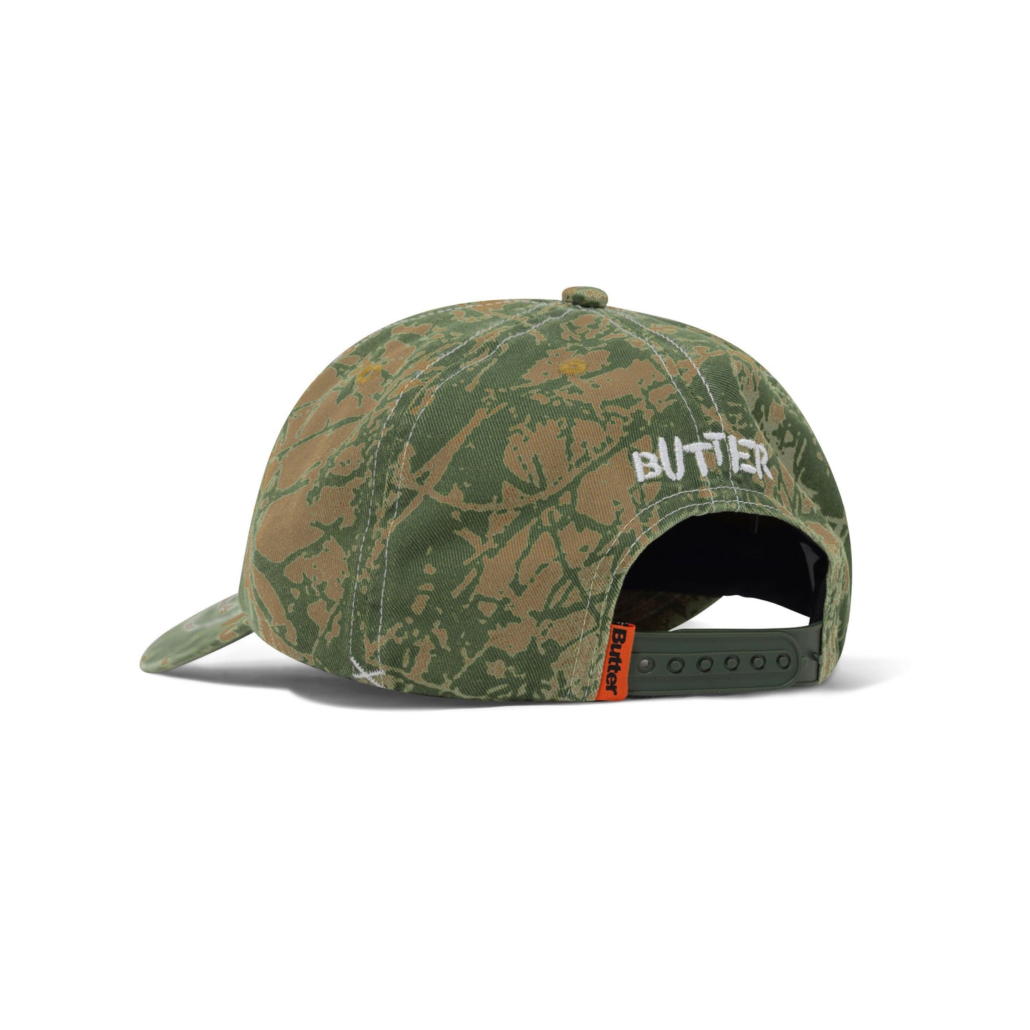 Butter Goods Woods Camo 6 Panel Cap - Sage