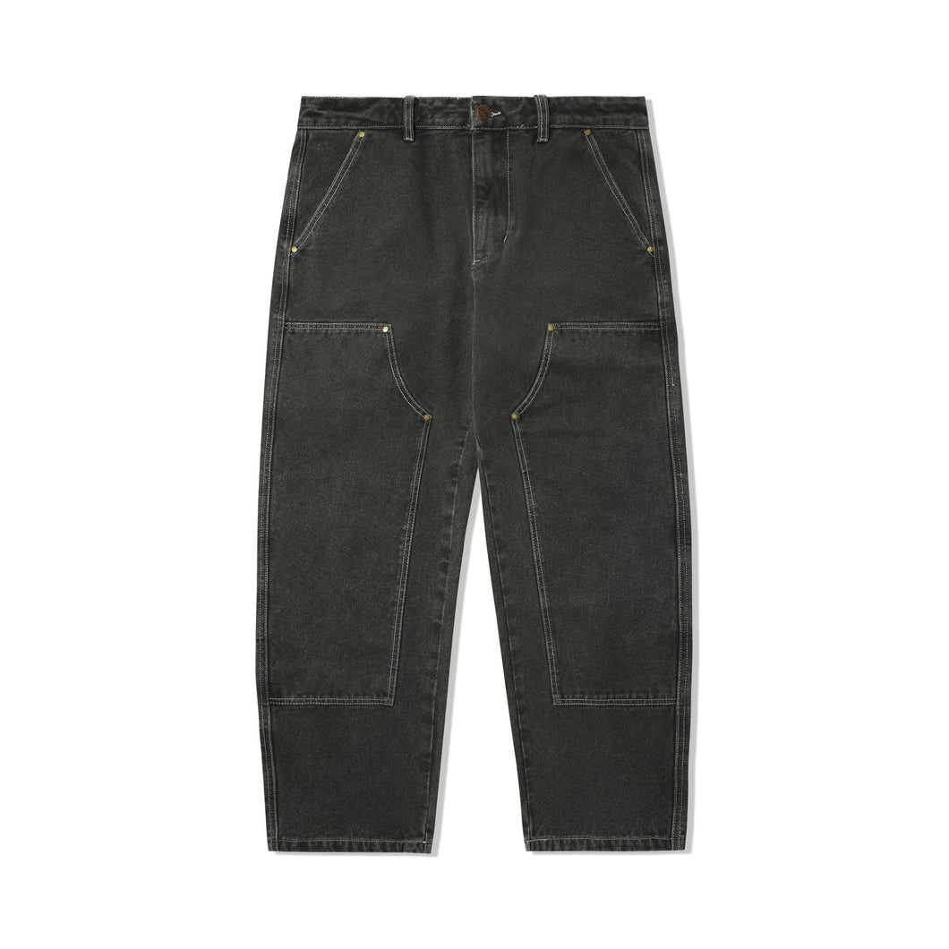 Butter Goods Double Knee Work Pants - Washed Black