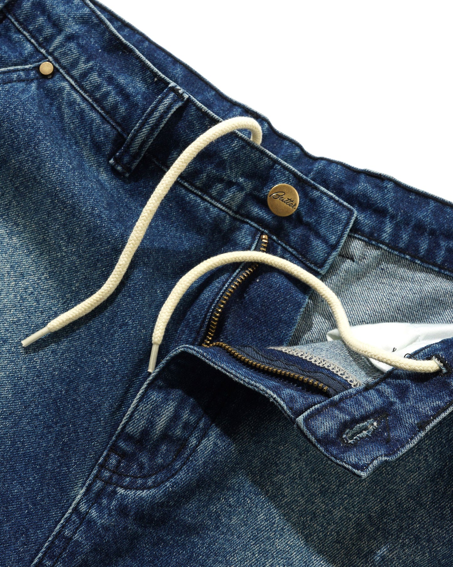 Butter Goods Work Pants - Distressed Indigo