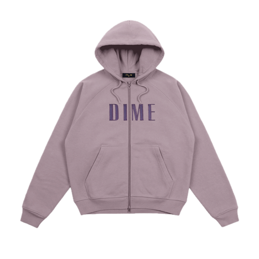 Dime Blocks Zip Hoodie - Stone Mauve