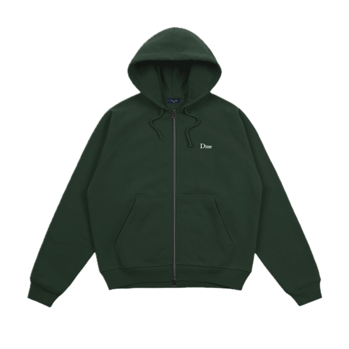 Dime Classic Logo Zip Hoodie - Mountain Green