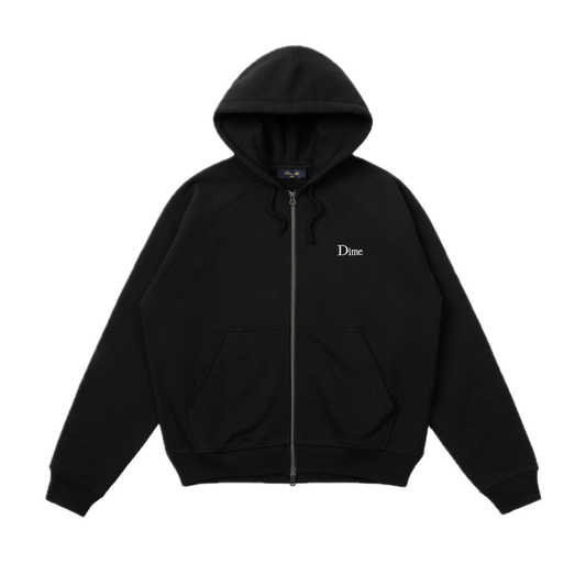 Dime Classic Small Logo Zip Hoodie - Black