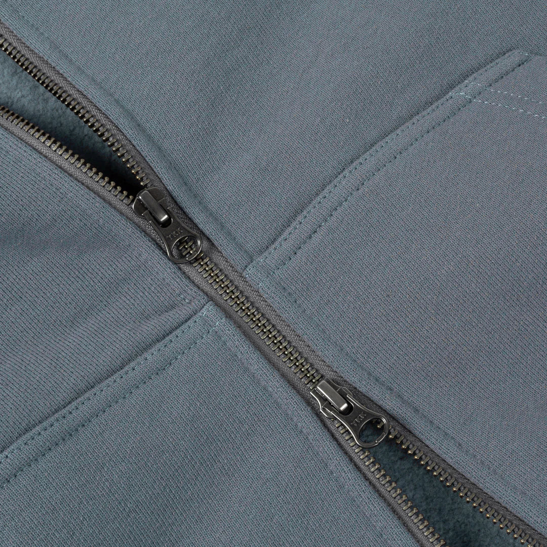 Dime Classic Small Logo Zip Hoodie - Granite