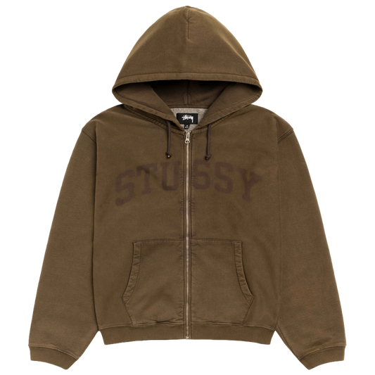 Stussy Faded Graphic Zip Hood - Olive