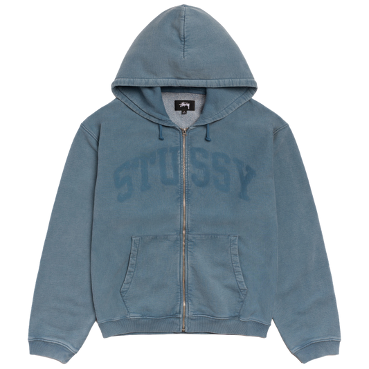 Stussy Faded Graphic Zip Hood - Washed Navy
