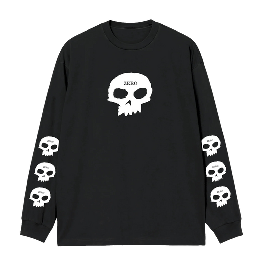 Zero Multi Skull Longsleeve Tee - Black