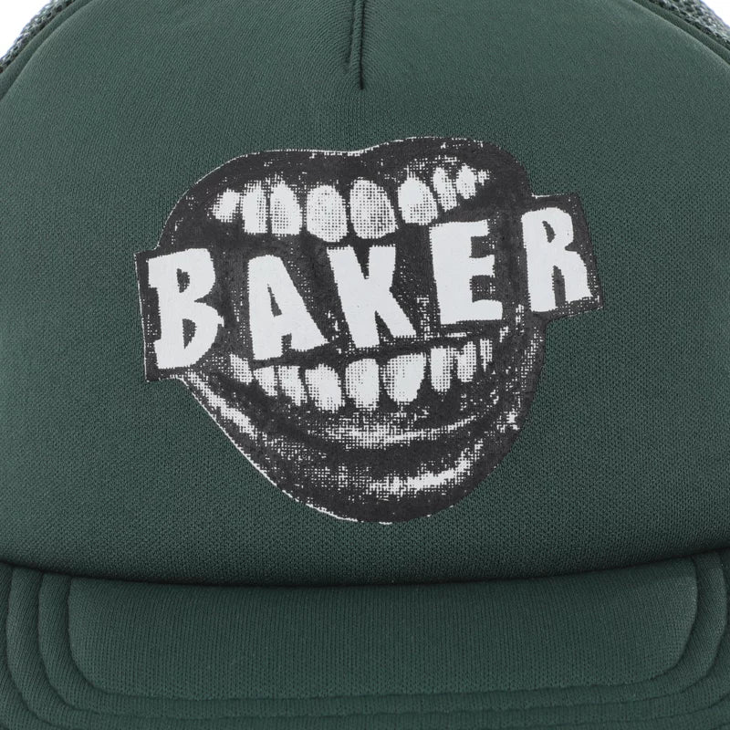 Baker Yeller Trucker Hat - Dark Green