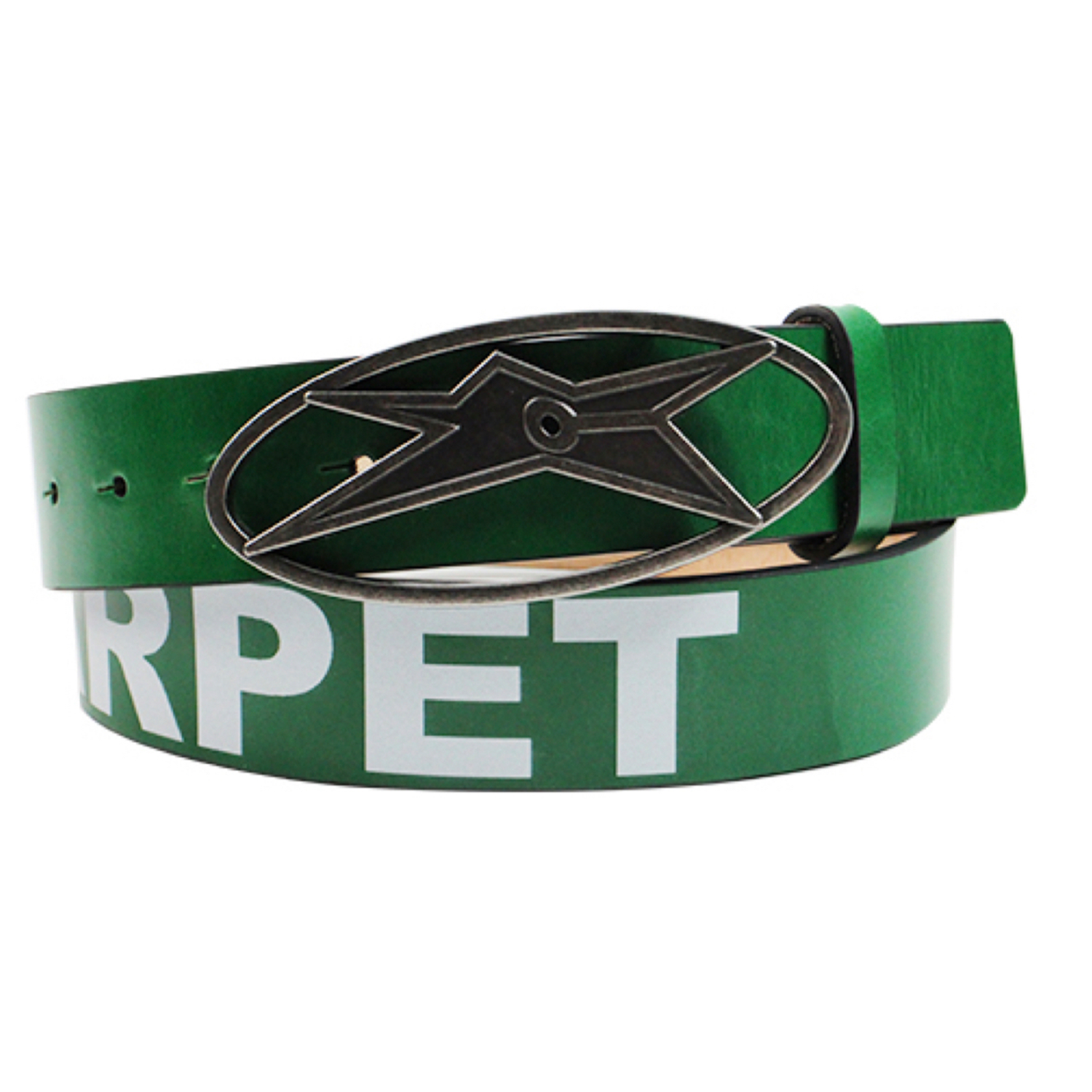 Carpet Company Leather Belt With Buckle - Green – Ninetimes Skateshop Carpet Company Leather Belt With Buckle - Green – Ninetimes Skateshop