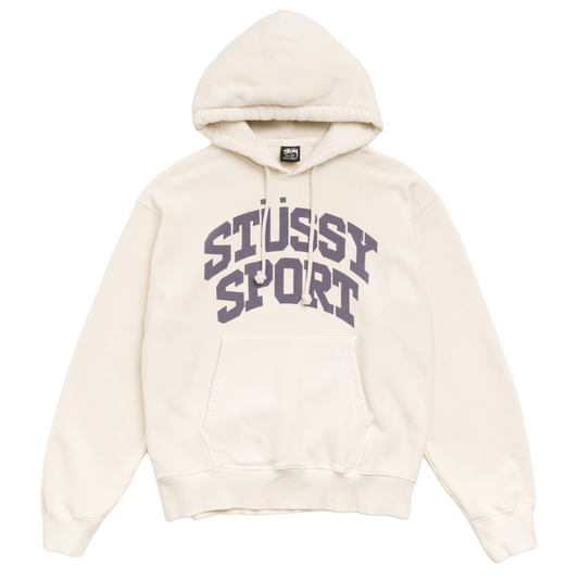 Stussy Block Sport Garment Dyed Hood - Bone