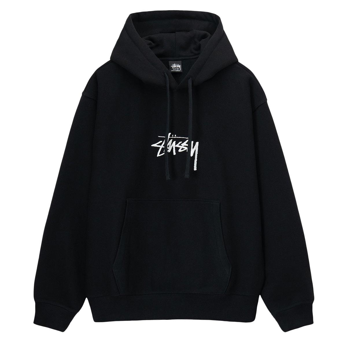 Stussy Stock Logo Applique Hoodie - Black – Ninetimes Skateshop