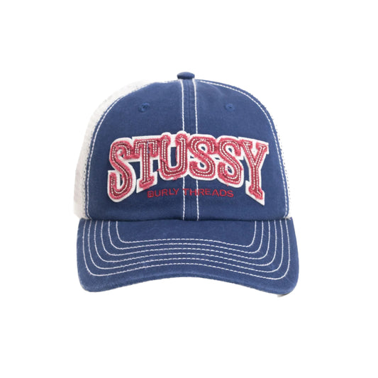 Stussy Md Burly Threads Trucker Cap - Navy